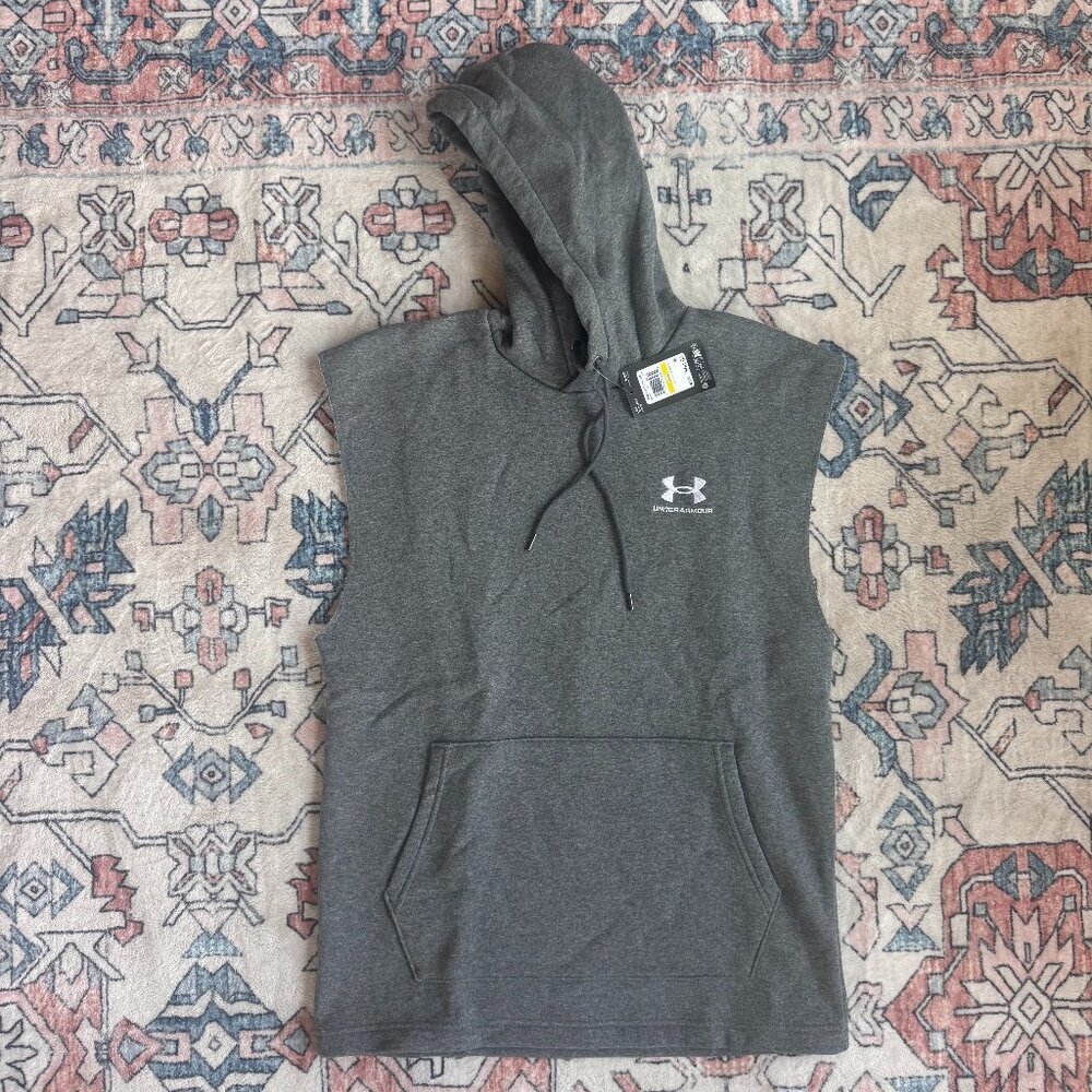 Under Armour Gray Sleeveless Hoodie NWT - Size Medium